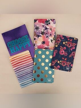 NEW 5 Colorful Lined Notebooks